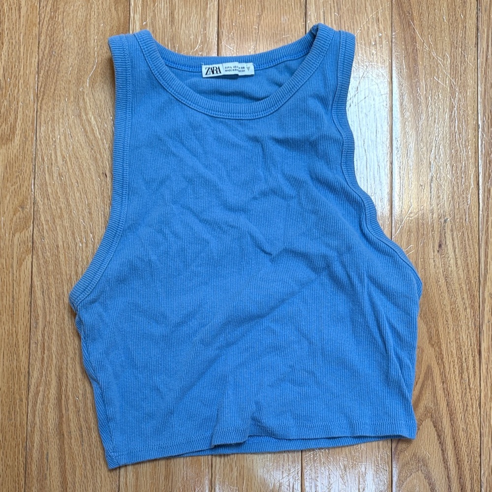Zara Vibrant Blue Crop Top